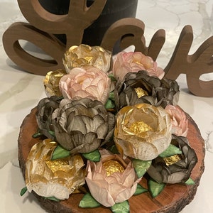 Hand Made Gold Trio Truffle Wrappers (forminhas)