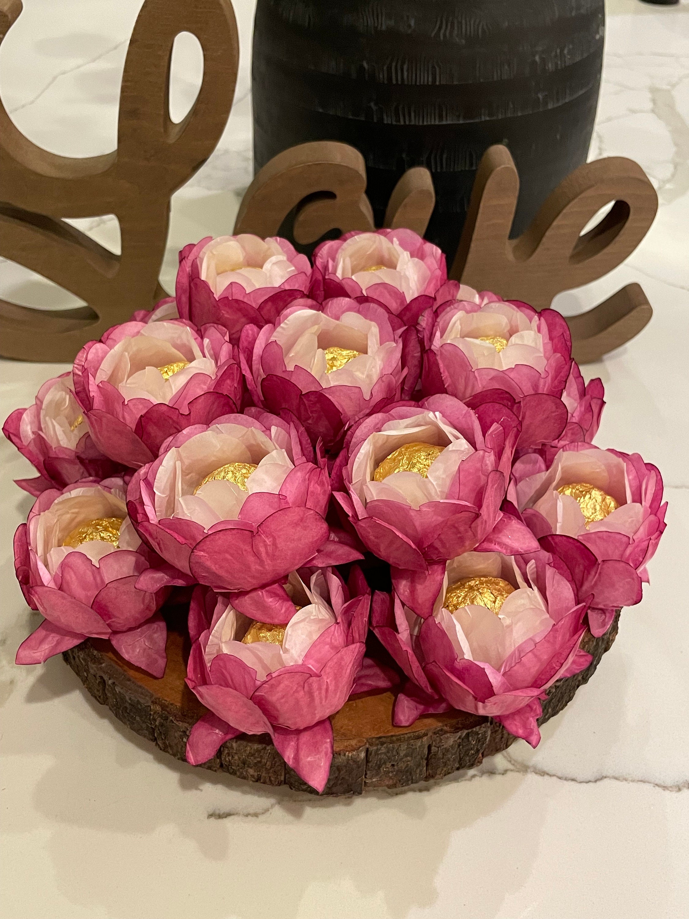 Hand Made Pink Gradient Truffle Wrappers (forminhas)