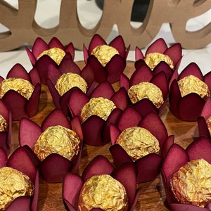 50 Hand Made Rustic Pink Truffle Wrappers (forminhas)