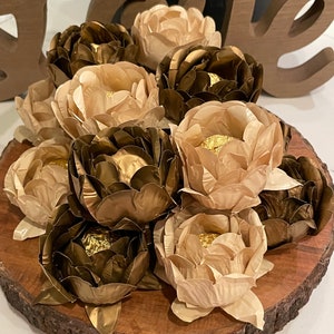 Hand Made Gold/Nude Truffle Wrappers (forminhas)