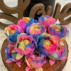 Hand Made Tie Dye Truffle Wrappers (forminhas)