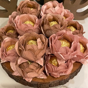 Hand Made Pink/Nude Truffle Wrappers (forminhas)