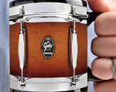 Gretsch Drums Mug, Satin Tobacco Burst Mug, 2-D Printed Ceramic Mug, Drummer Coffee Mug, Present for Drummer, Drummer Gift, Gift For Drummer