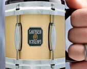 Gretsch Brown Drum Mug, Drummer Coffee Mug, Present for Drummers, Band Teacher Gift, Gift For Men, Gift For Him, Music Lover Gift