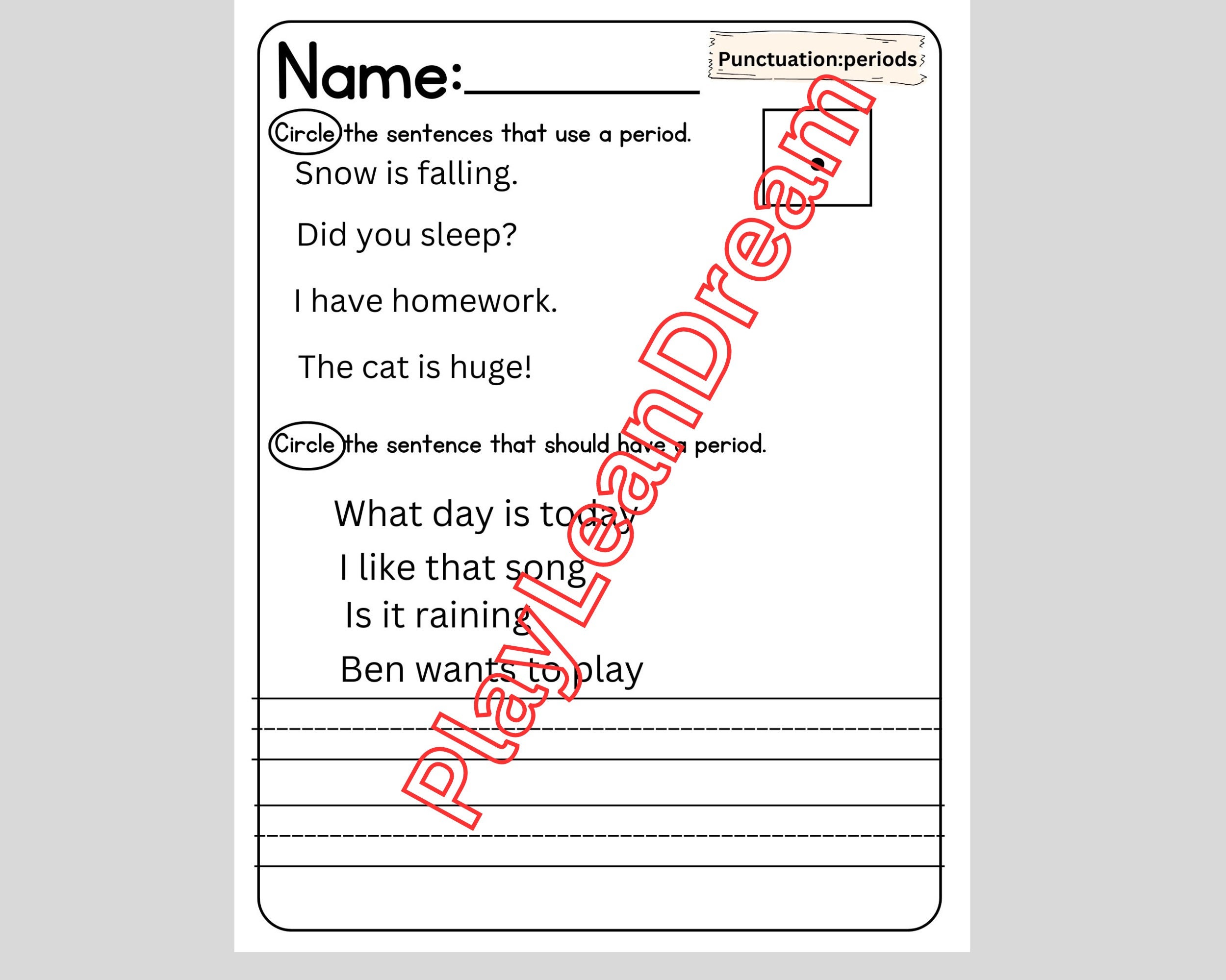 37-punctuation-worksheets-preschookindergartenhomeschool-printable
