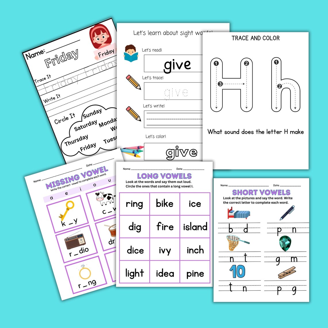 Preschool + Kindergarten Learning Bundle | 1800+ Pages | Activity ...