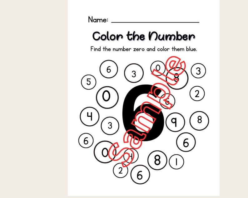 Number of the week worksheets printable number learning busy book