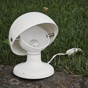 Vintage Flos “Jucker” Table Lamp • Afra & Tobia Scarpa • 1960s Italian Design • White • E14 • Working