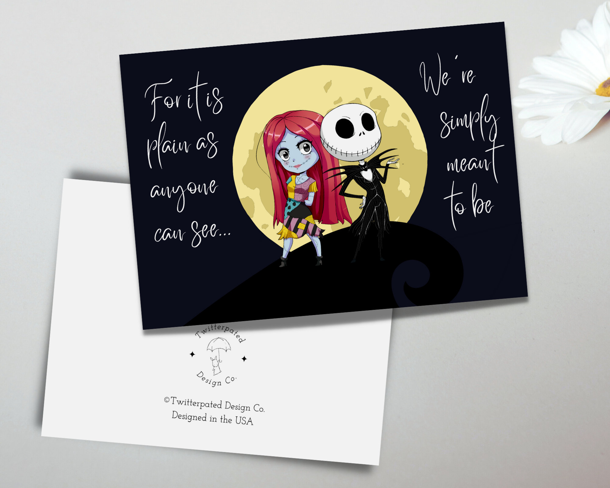 Jack and Sally Printable Anniversary Card — digital Anniversary Card ...