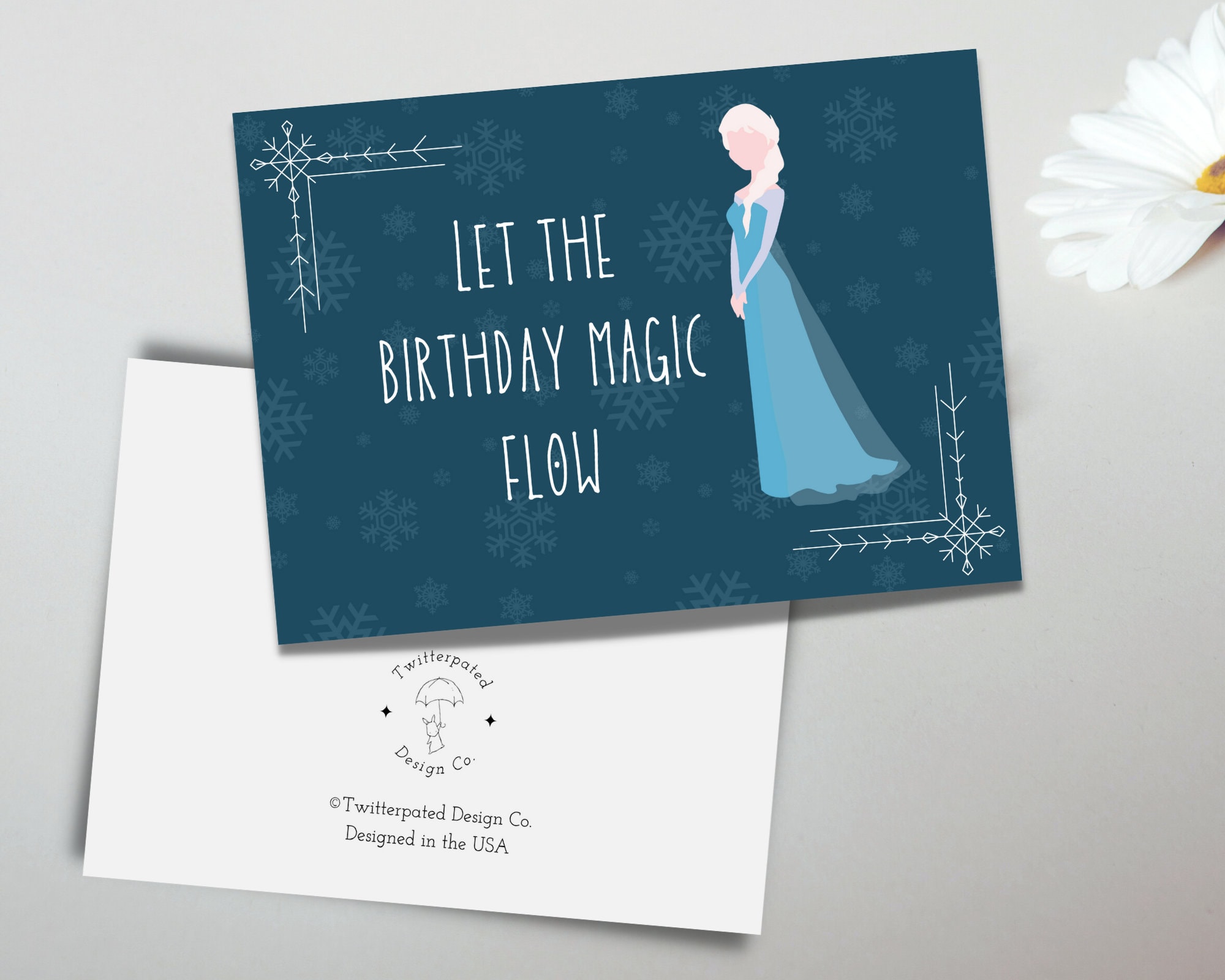 Frozen Printable Birthday Card — Elsa — let It Go — Digital Birthday ...