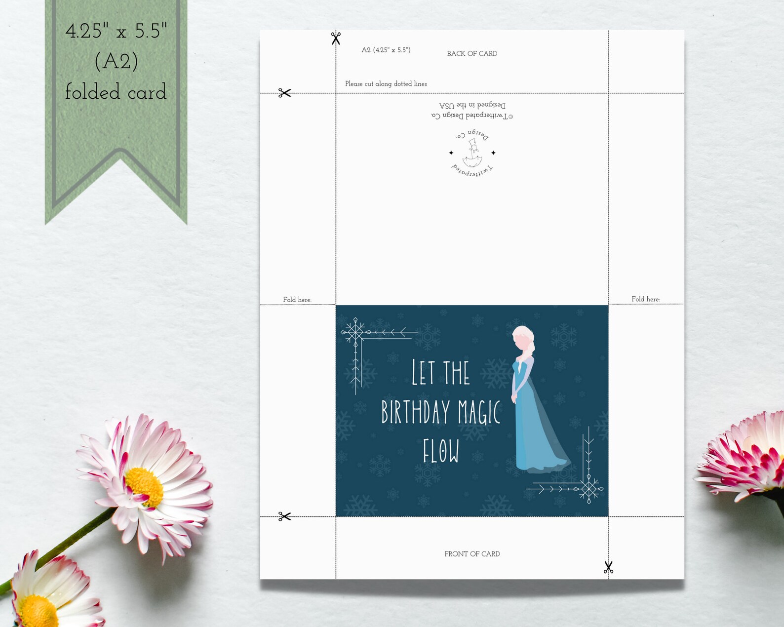 Frozen Printable Birthday Card — Elsa — let It Go — Digital Birthday ...