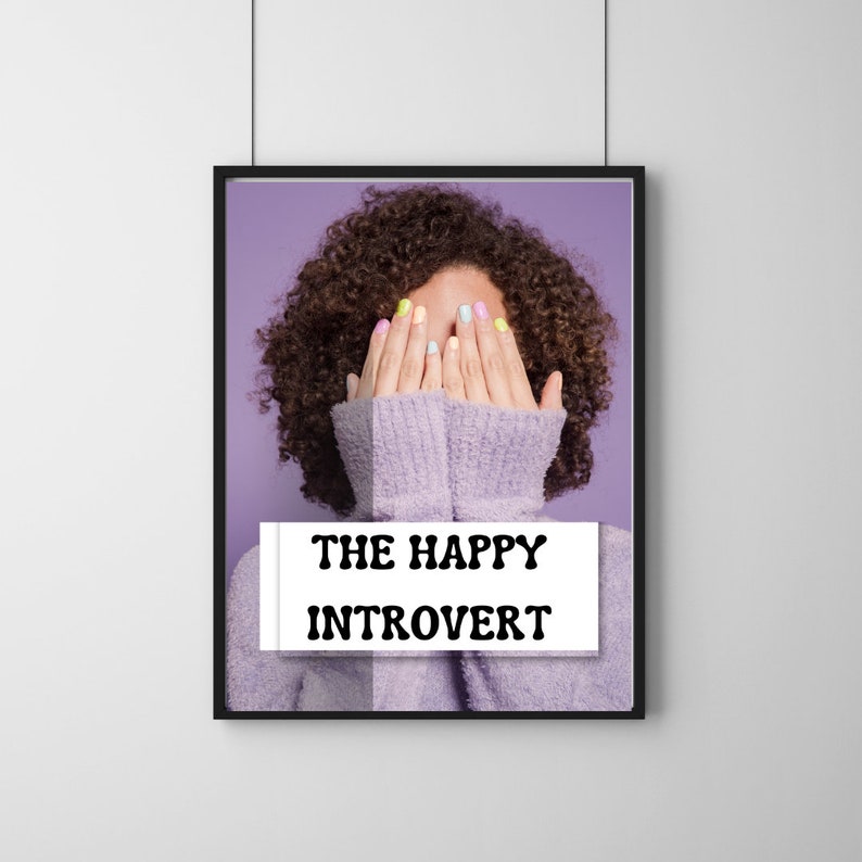 The Happy Introvert teen Wall Art-canvas Prints Happy - Etsy