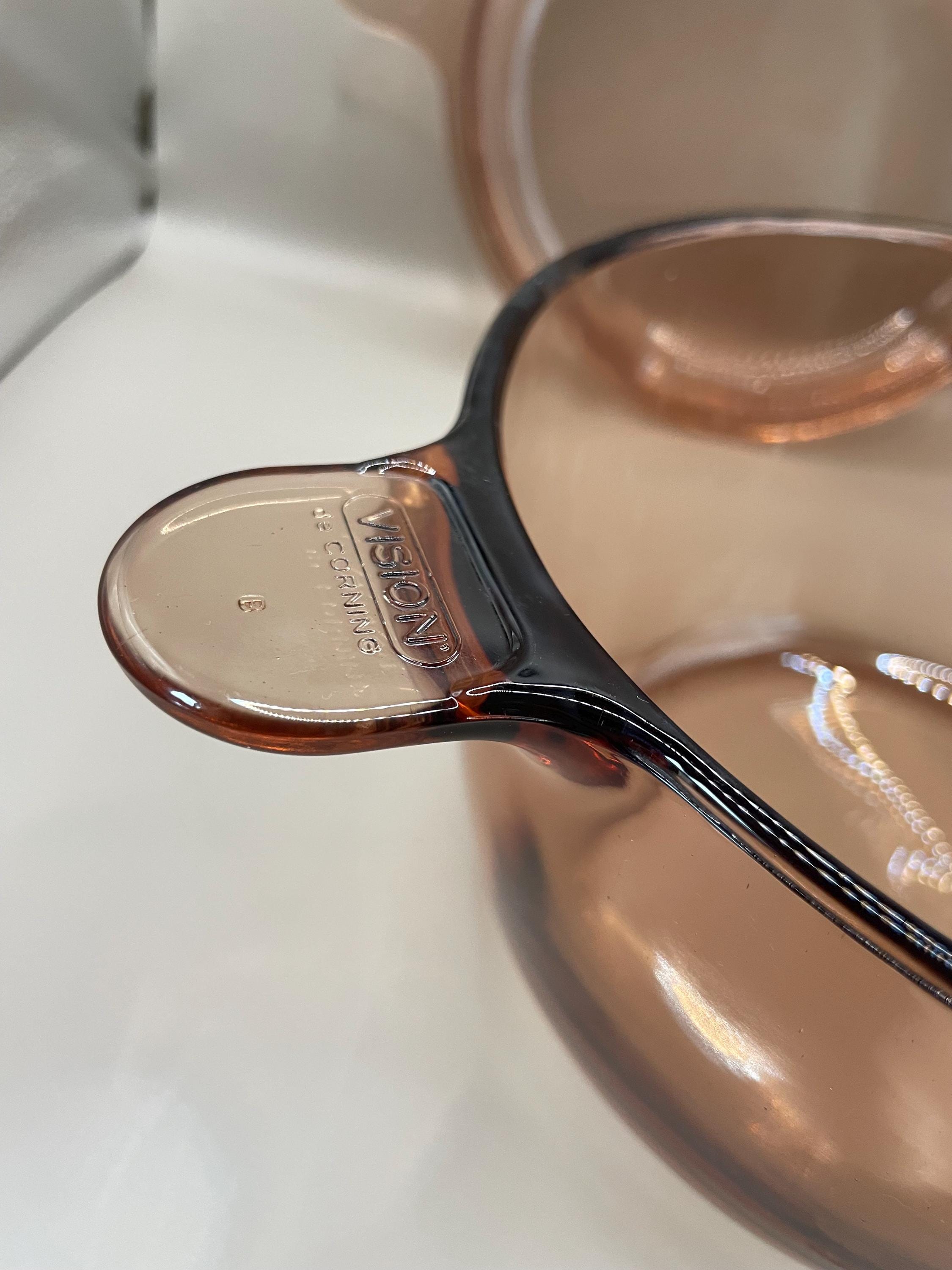 Cocotte Faitout avec Couvercle 2,5L Verre Ambré
