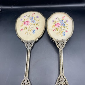 Vintage Dressing Table Mirror and Brush