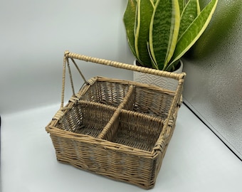 ヴィンテージの籐バスケット - Etsy 日本
