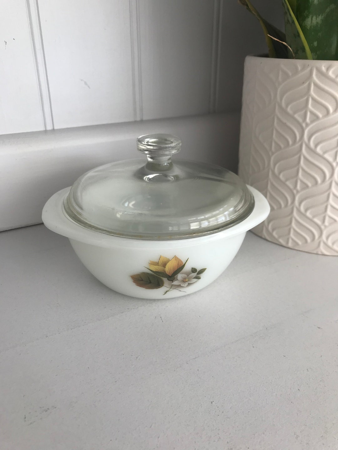 Vintage Pyrex Sugar Bowl With Lid. Etsy