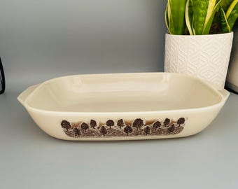 Ungewöhnliche große 2pt Familie Vintage Pyrex Teller