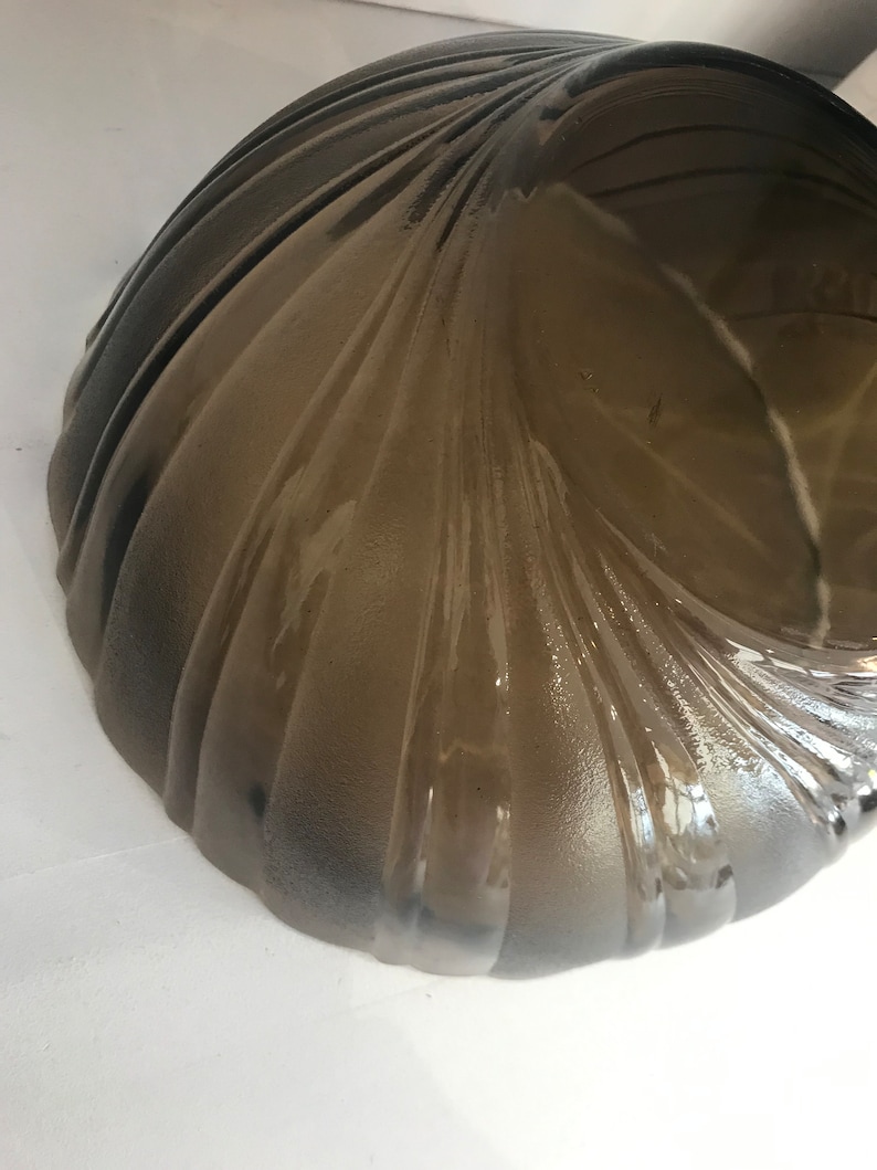 Large Vintage French Black Glass Bowl Etsy