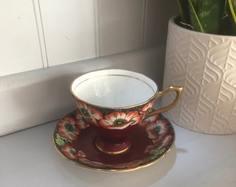 Bone China Taylor & Kent Longton  Footed Cup and Saucer
