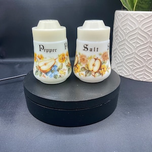 Vintage Milk Glass Salt & Pepper Shakers