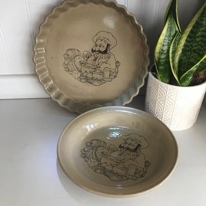 Vintage Rustic Quiche, Flan, Pie Dishes