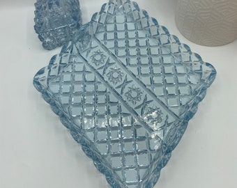 Gorgeous Geometric Glass Vanity Tray and Trinket Dish.