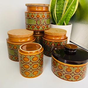Hornsea Collection of 1970s Individual Storage Jars.