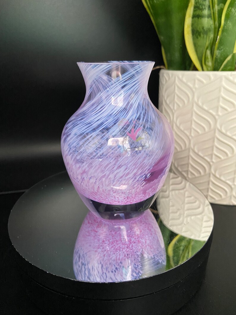 Caithness Pink/lilac Glass Bud Vase Etsy UK