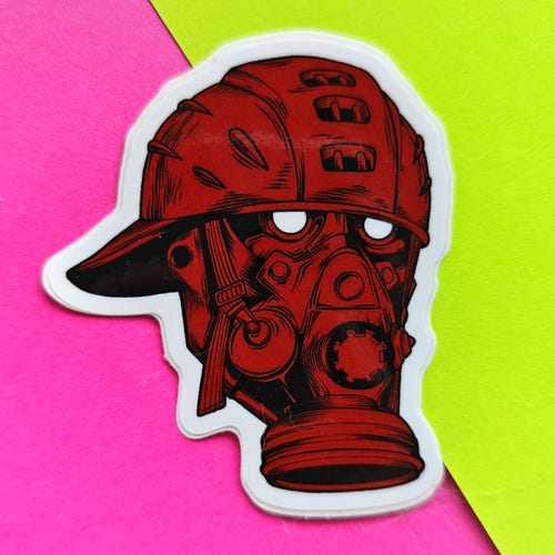 Aikawa Dorohedoro Gas Mask Vinyl Stickers - Etsy