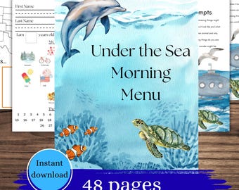 Under the Sea Morning Basket: Homeschool Elementary Curriculum (Printable Resource