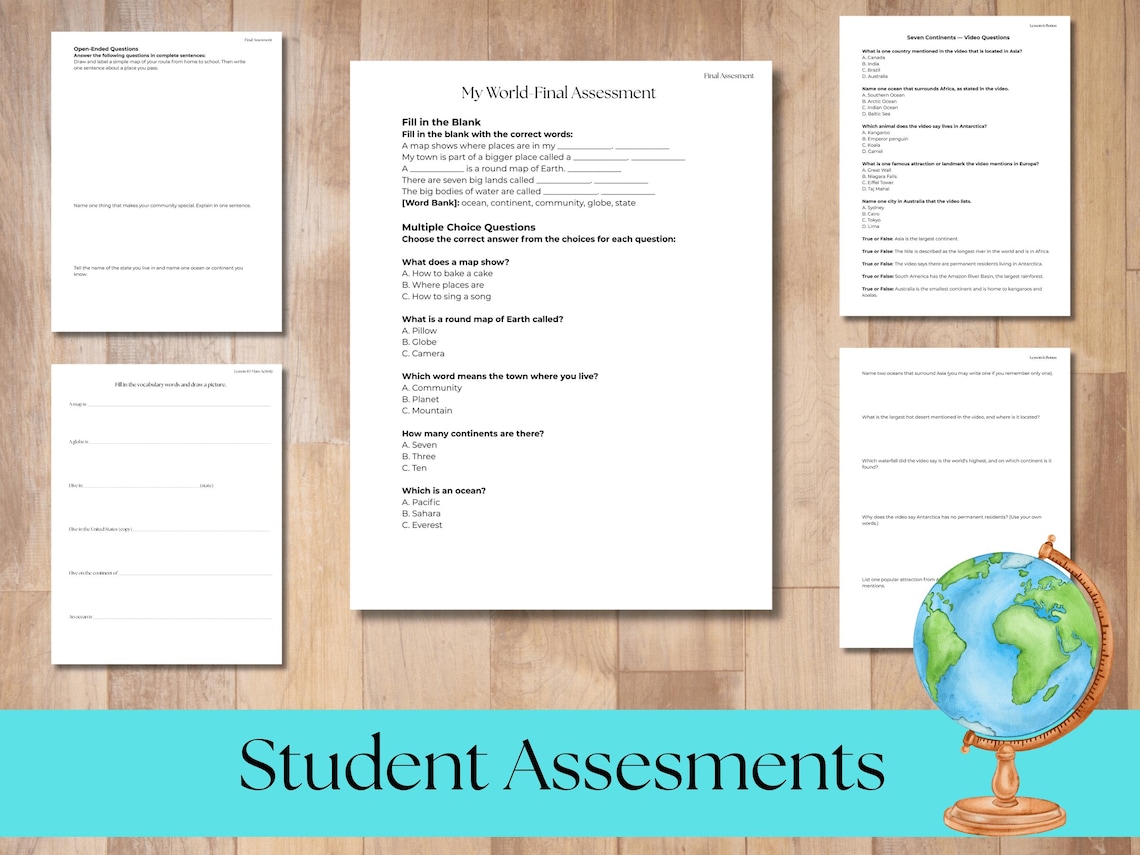 Mapping My World Geography Unit Study | Continents, Oceans, Maps (PDF ...