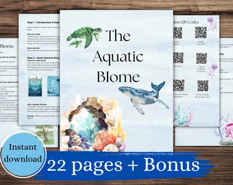 Aquatic Biome Unit Study, Elementary Science Homeschool Printable (K–3 Worksheets)