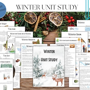 Winter Unit Study | Animal Unit Study | Winter animals | Hibernation unit study | Homeschool curriculum | Winter Holiday Unit Study |