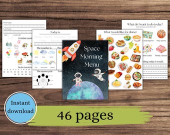 Space Morning Menu: Homeschool Elementary Curriculum (PDF Download)