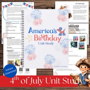 America's 250th Birthday Unit Study | Fourth of July Activities | Independence Day Social Studies | Patriotic Printable