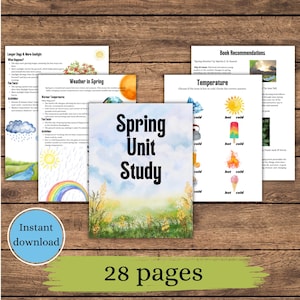 Spring Unit Study: Homeschool Curriculum, Nature Science (Digital Download)