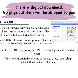 Invitación de cumpleaños "Two Wild", inspirada en Lisa Frank, plantilla editable de 5x7 imagen 12