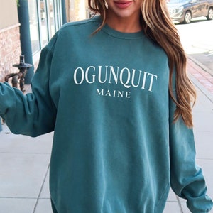 Ogunquit Sweatshirt, Trendy Preppy Comfort Colors Sweatshirt, Aesthetic College Crewneck, Oversized Minimal Sweater, Ogunquit Maine Sweater