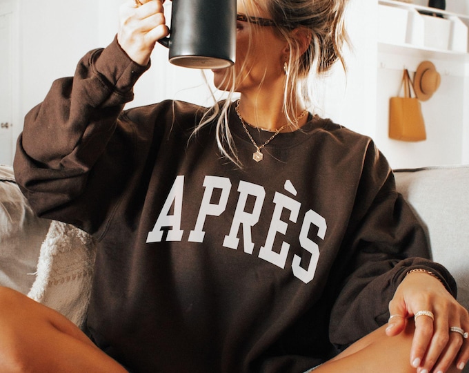 Après Sweatshirt, Après Ski Club Sweater, Skiing Crewneck, Winter Bachelorette, Bridal Party Gift, Colorado Aspen Sweatshirts, Winter Trip