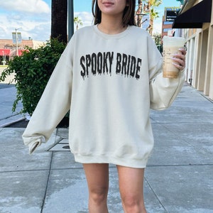Spooky Bride Sweatshirt, Retro Halloween Bride Sweatshirt, Halloween Bachelorette, Engagement Gift, Wedding Gift, Bridal Shower Crewneck