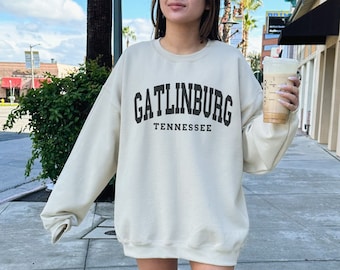 Gatlinburg Sweatshirt, Trendy Varsity Sweatshirt, Aesthetic