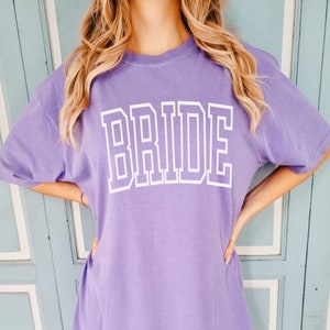 Comfort Colors Bride Shirt, Trendy Oversized Bride Tee, Bride To Be Shirt, Wedding Shirt, Bachelorette Shirt, Bride Gift, Bridal Shower