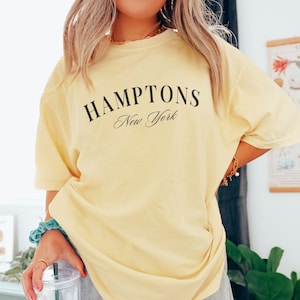 Hamptons Shirt, Comfort Colors Trendy Preppy T Shirt, Aesthetic College Shirt, Oversized Minimalist Tee, The Hamptons New York Shirt