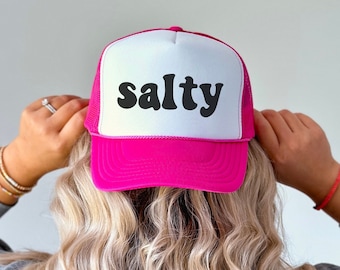 Salty Hat, Beach Hat, Trucker Hat for Women, Foam Front Trucker Hat, Boat Hat, Party Hat, Trendy Trucker Hat, Retro Hat, Trucker Cap