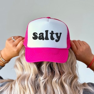 Salty Hat, Beach Hat, Trucker Hat for Women, Foam Front Trucker Hat, Boat Hat, Party Hat, Trendy Trucker Hat, Retro Hat, Trucker Cap