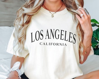 Los Angeles Shirt, Comfort Colors Trendy Preppy T Shirt, Aesthetic College Shirt, Oversized Minimalist Tee, Los Angeles California Shirt