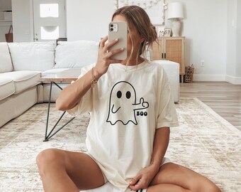 Halloween Ghost Shirt, Cute Ghost T Shirt, Little Boo Ghost Shirt, Spooky Season, Trendy Halloween Party, Halloween Gift for Her, Fall Tee