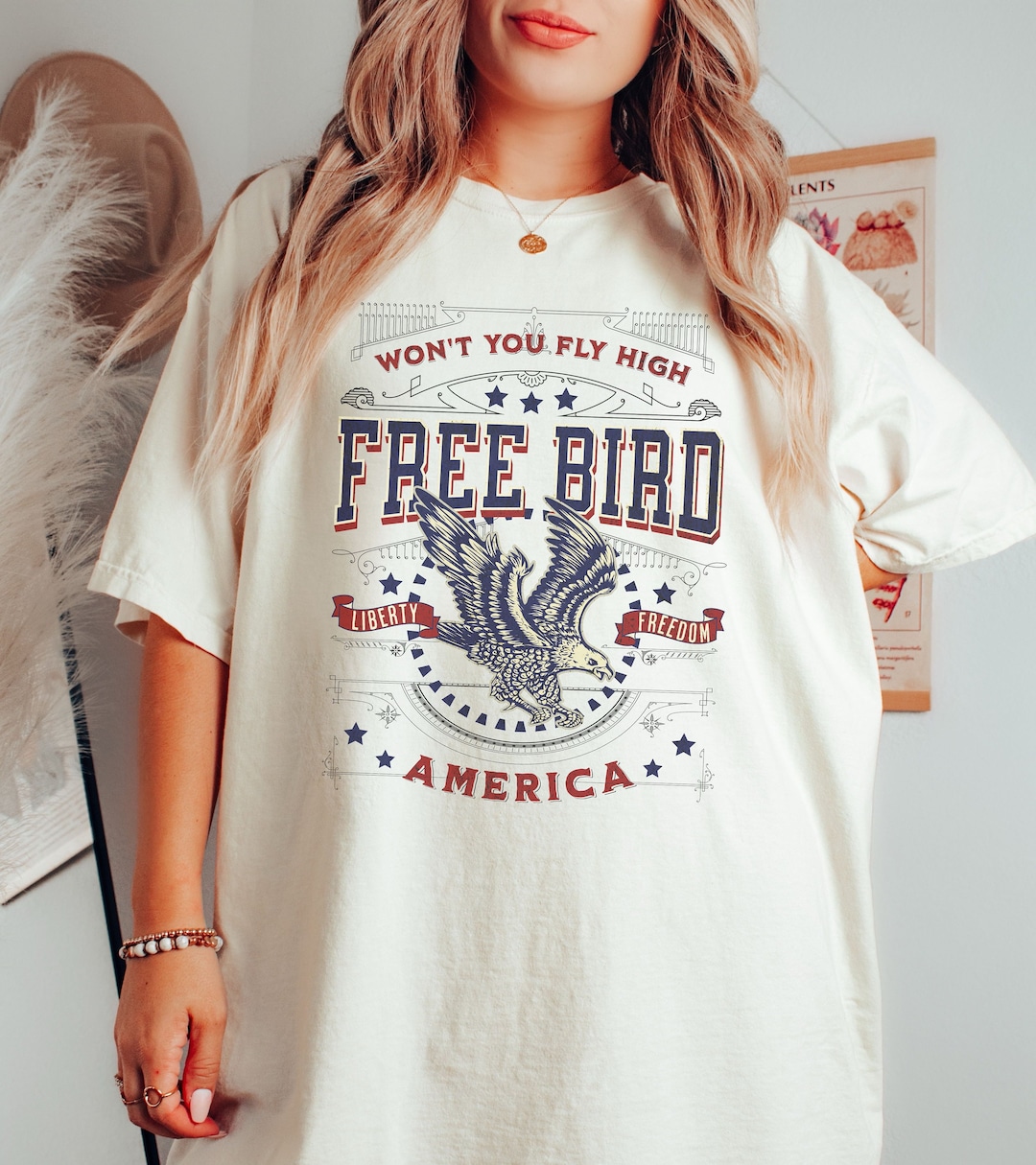 Free Bird Shirt Free Bird T Shirt Eagle Graphic Tee Comfort Etsy