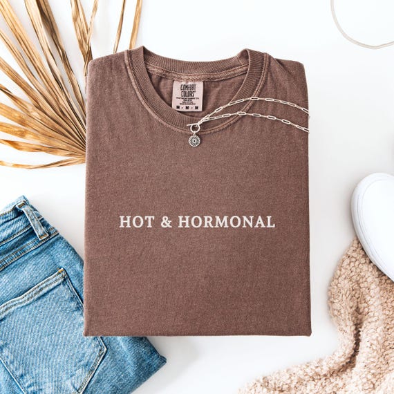 Hot & Hormonal, Funny Pregnant Shirt, Summer Pregnancy Reveal, Pregnancy Announcement, Baby Bump T Shirt, Gift For New Mom, Baby Shower Gift