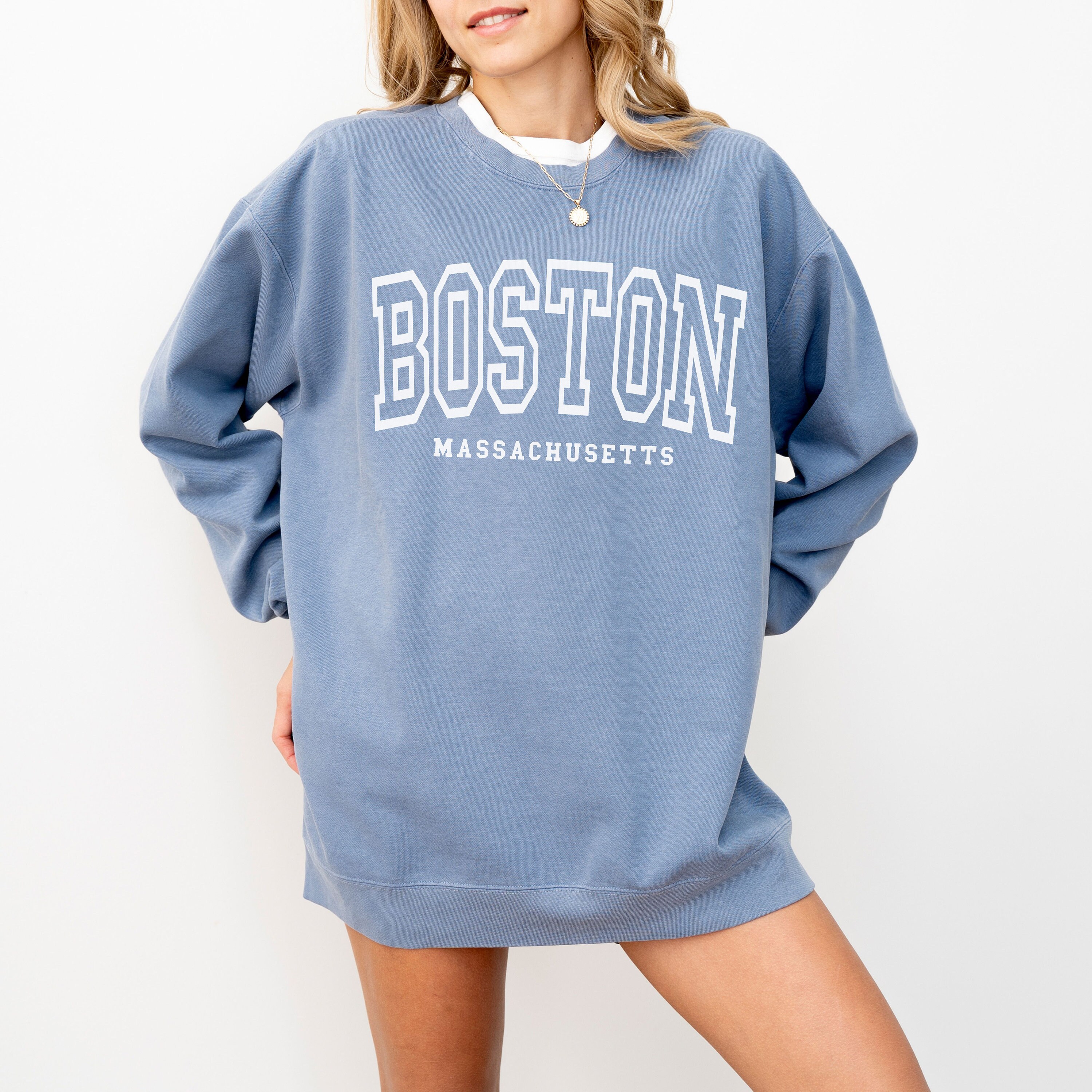 [COSYHARU公式] Boston Oversized Sweatshirt Boston Oversized Sweatshirt - COSYHARU | 60% - Asian Fashion